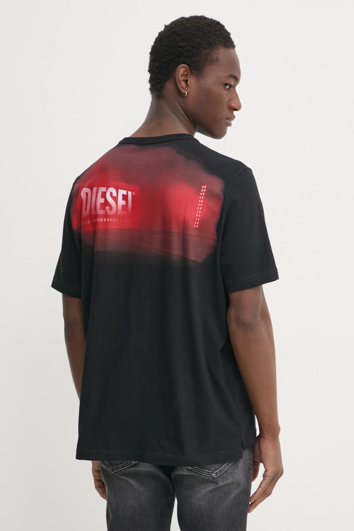 

Хлопковая футболка Diesel, черный