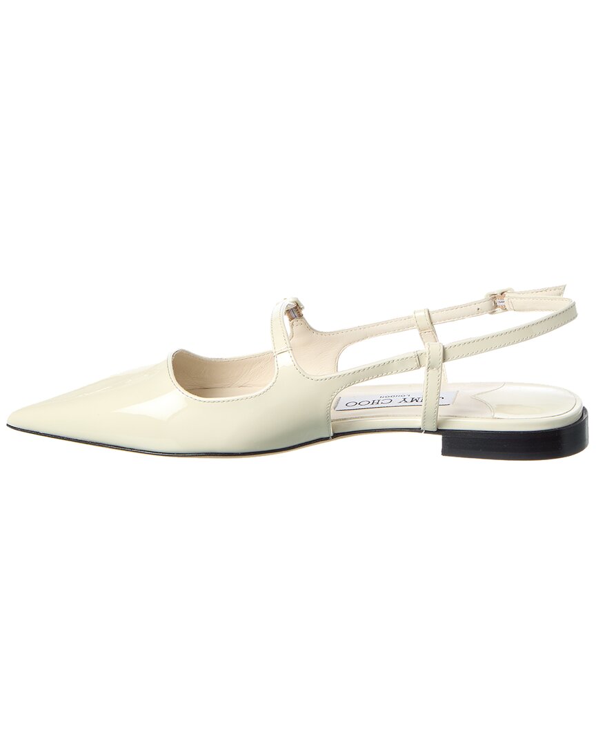 Туфли-лодочки Jimmy Choo Didi Patent Slingback Flat, белый — фото 2