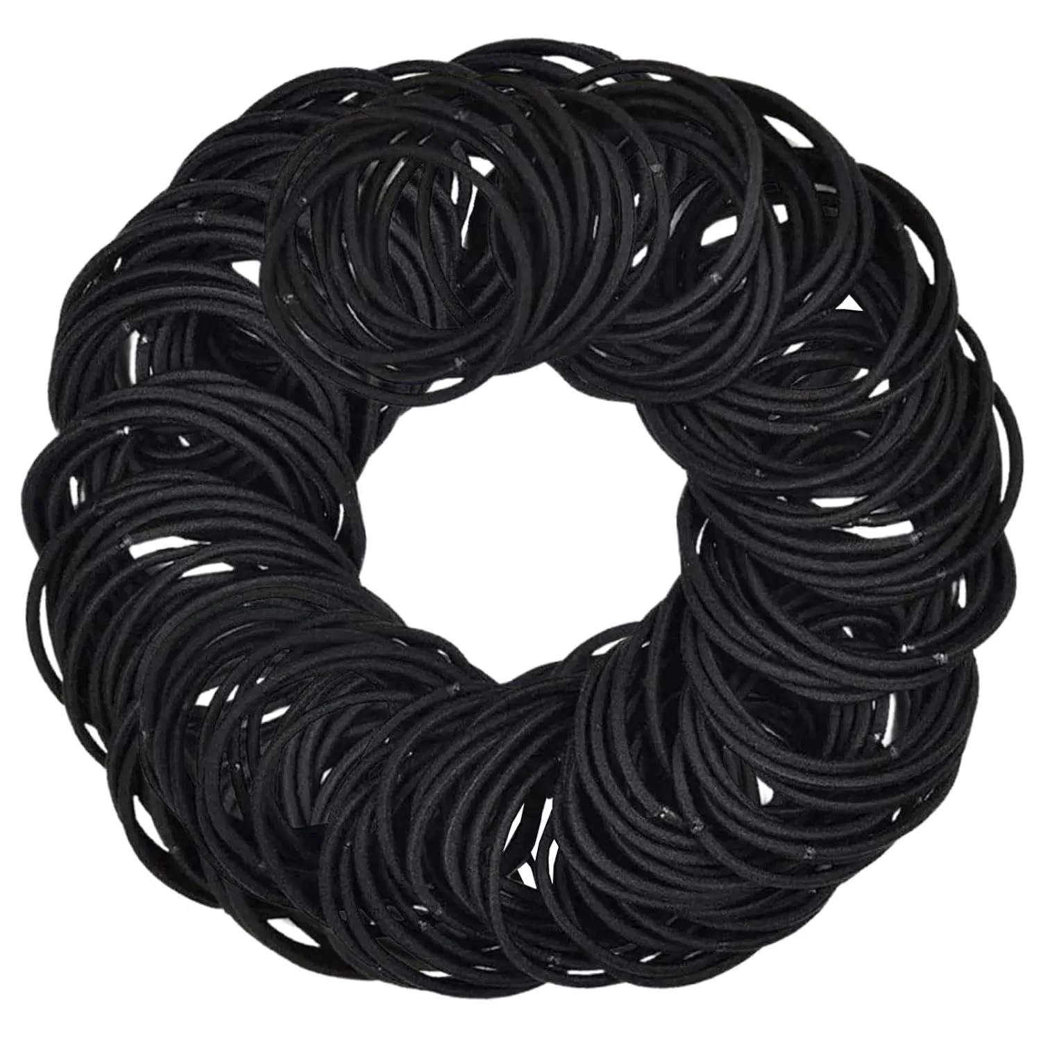 Набор из 200 черных резинок для волос KEYRI Keyri, Black