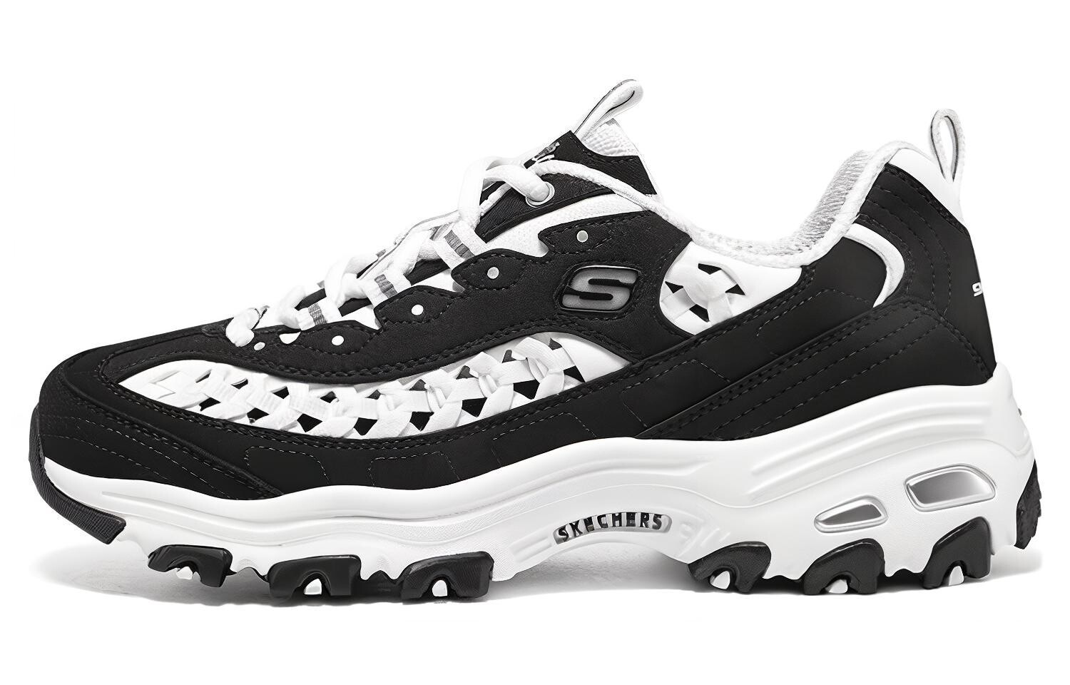 

Кроссовки женские D"Lites 1.0 Chunky с низким верхом, черные/белые Skechers, Черный, Кроссовки женские D"Lites 1.0 Chunky с низким верхом, черные/белые Skechers