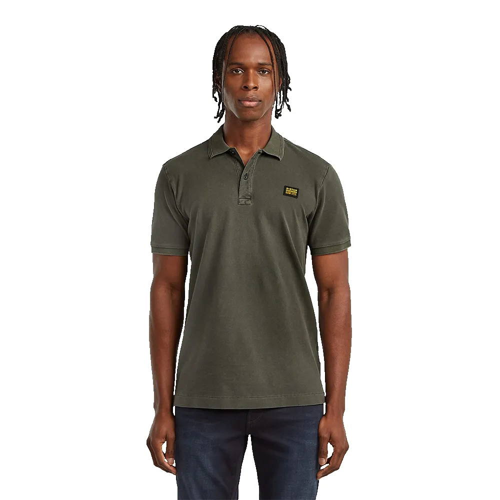 

Поло с коротким рукавом G-Star Dunda Overdyed Slim Fit, зеленый