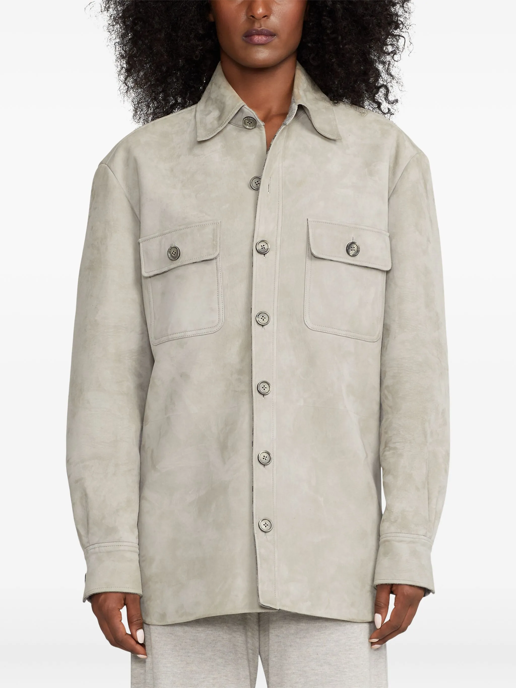 

Куртка с нагрудными карманами Ralph Lauren Collection, бледно-серый