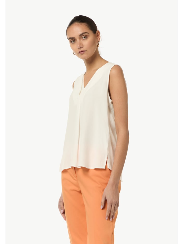 

Блуза comma Bluse ärmellos, белый