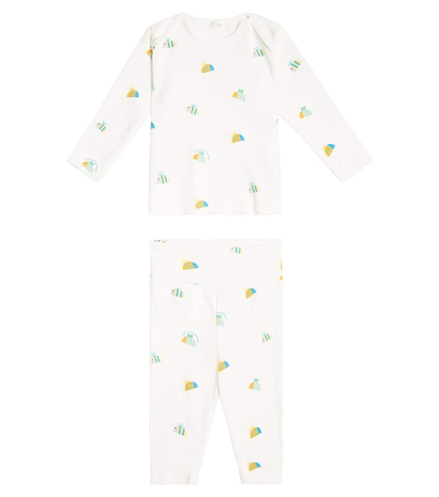 

Детские пижамы из хлопка с принтом Stella McCartney Kids, Ivory/Colorful