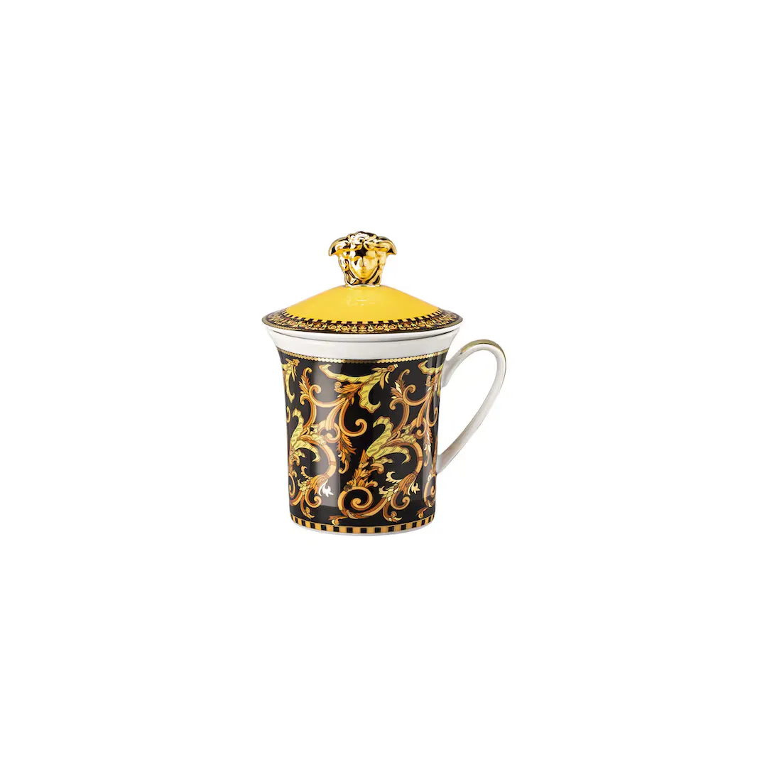 

Кружка с крышкой 30 Years Edition Barocco Mosaic Versace, черный