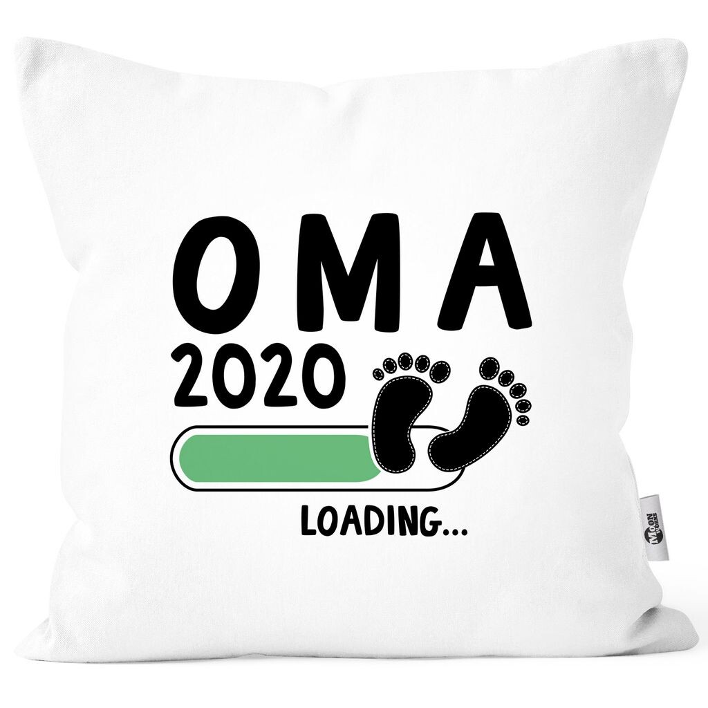 

Наволочка Бабушка 2020 loading Подарочная подушка для будущей бабушки хлопок подарок на рождение MoonWorks бело-черный униразмер