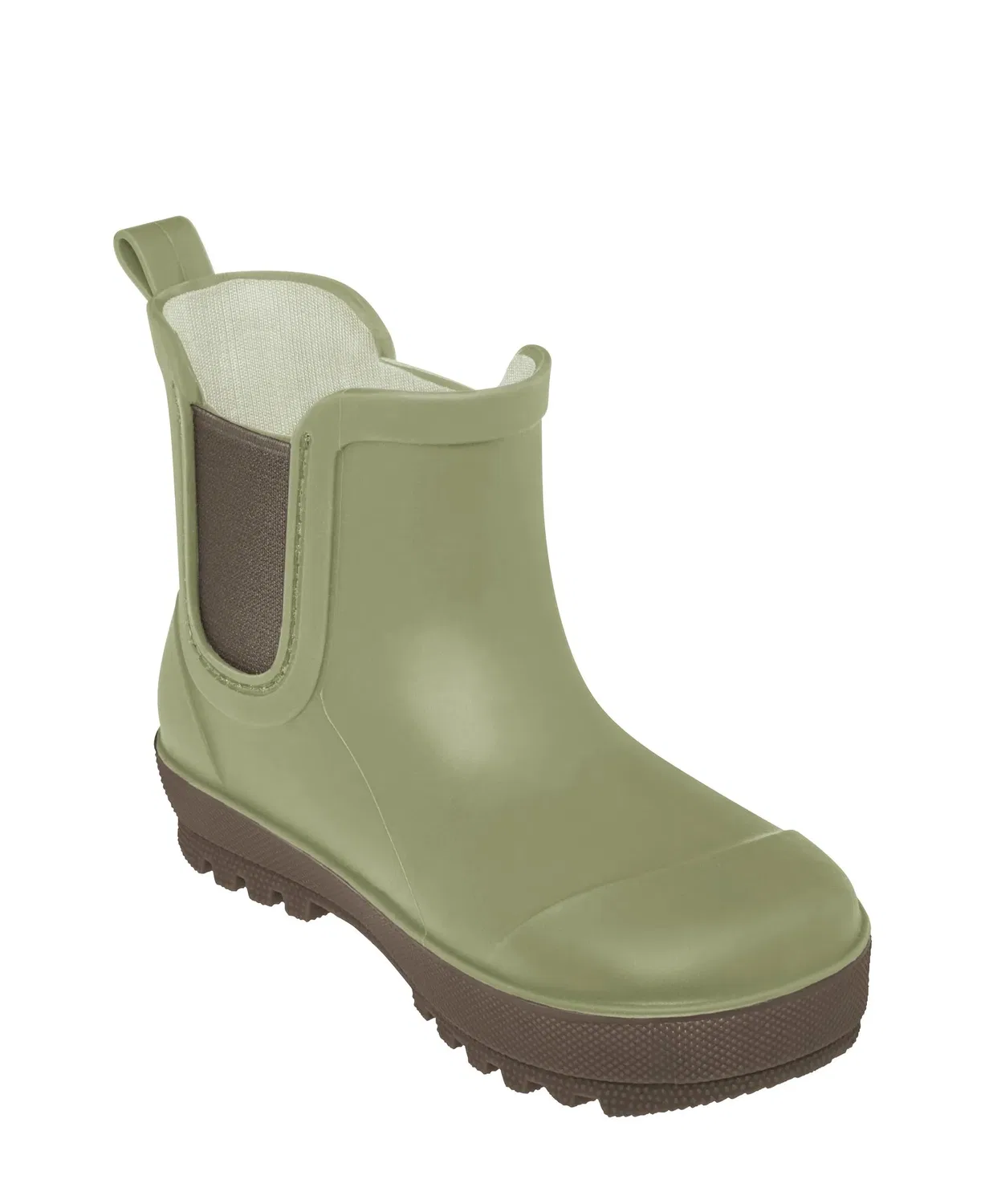 Резиновые сапоги полусапожки, Playshoes, оливковый — фото 4