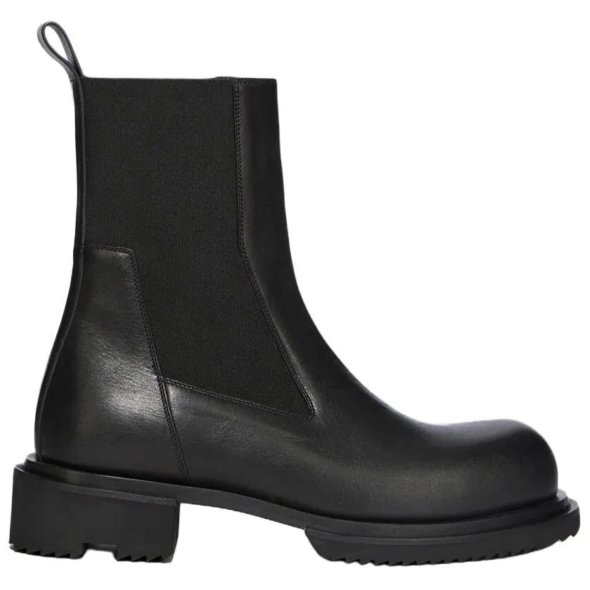 Челси ботинки из кожи Gabe Leather Rick Owens Original Shoe Box Included черные — фото 3