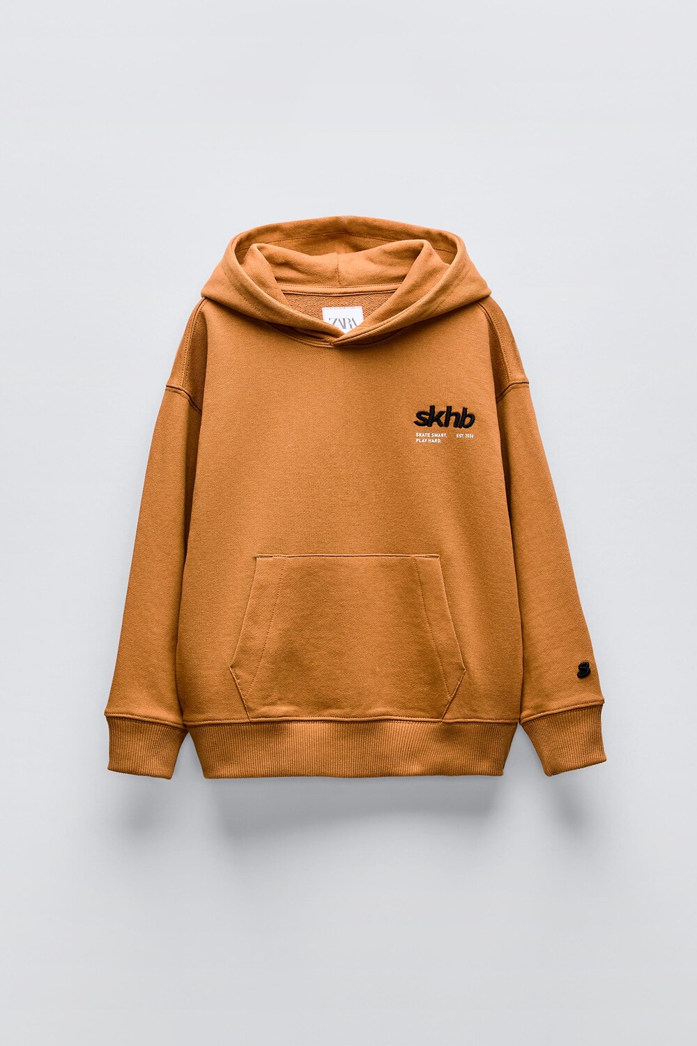 

Толстовка с вышивкой ZARA, цвет tobacco