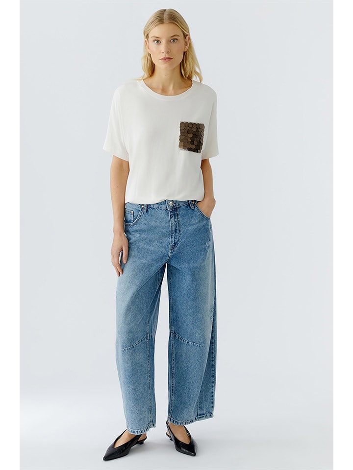 

Oui Футболка кремового цвета, Бежевый, Oui Футболка кремового цвета