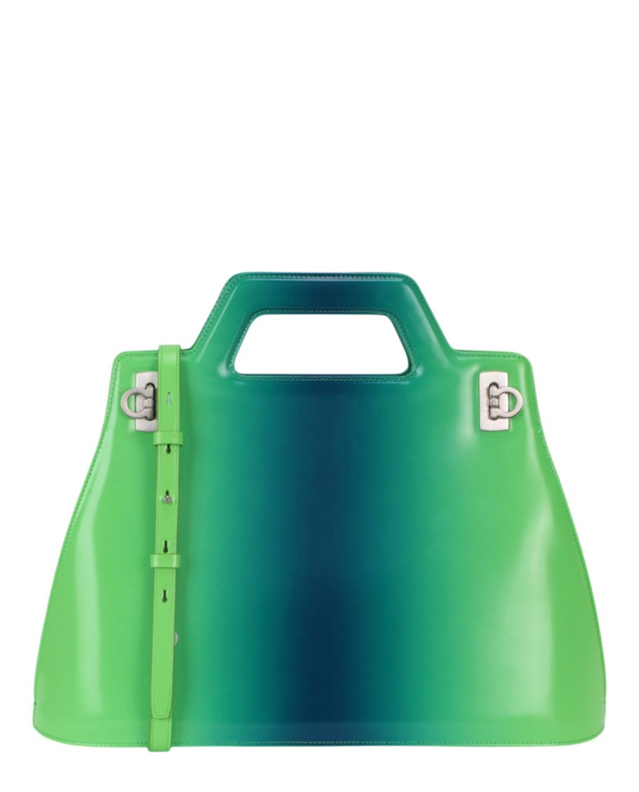 

Большая сумка Wanda с верхней ручкой Salvatore Ferragamo, зеленый
