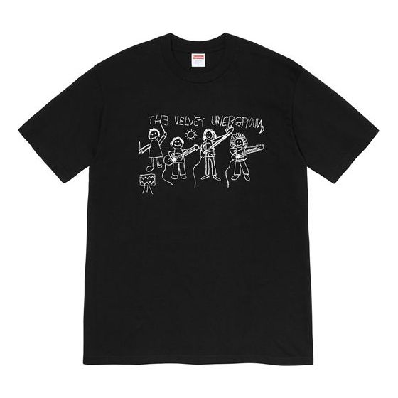 

Футболка fw19 week 4 x the velvet underground drawing tee Supreme, черный
