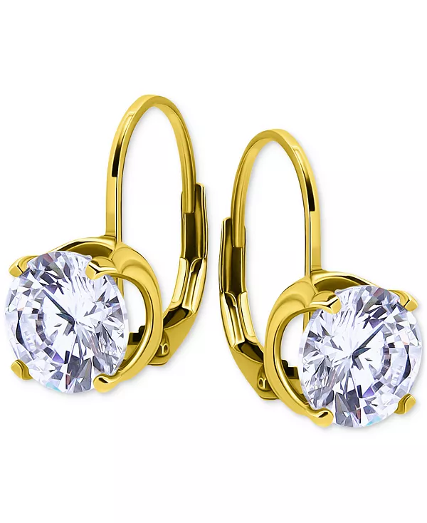 

Серьги-Подвески с застежкой-рычагом из 18-каратного позолоченного серебра с кубическим цирконием, эксклюзивно в Macy's Giani Bernini, gold