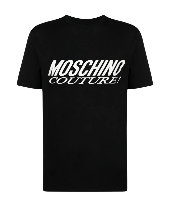 

Футболка с логотипом и круглым вырезом Moschino, черный