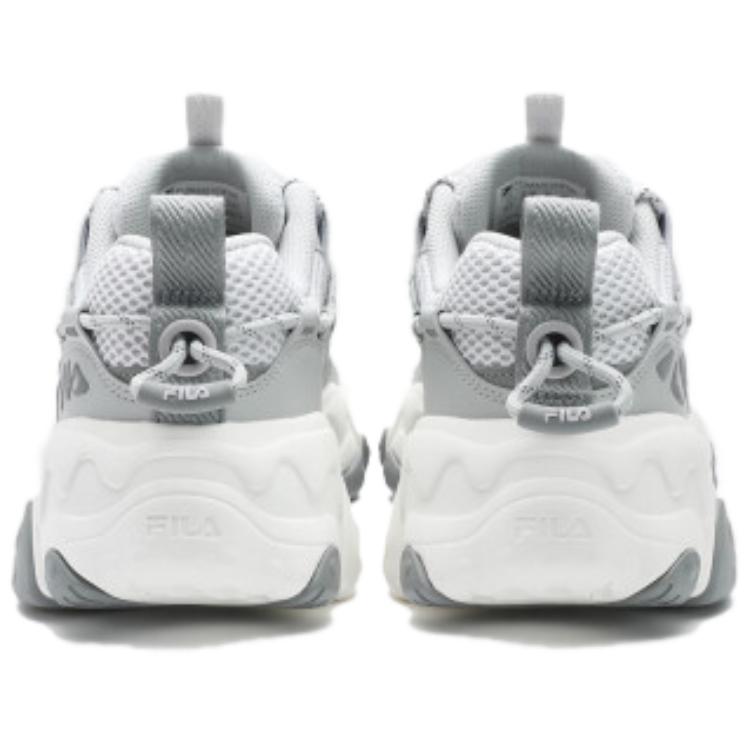 FILA Флюид 5 Кроссовки с кошачьей лапкой Износостойкие Увеличивающие рост Низкие Повседневные Мужские Серые Белые Туманисто-серые, цвет Mist Gray — фото 4