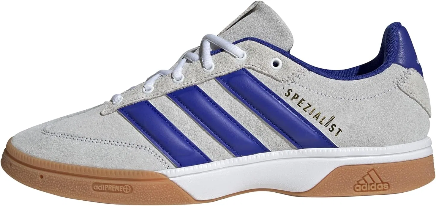 Мужские кроссовки Adidas Specialist для игры в помещении, Cloud White Lucid Blue Grey Two
