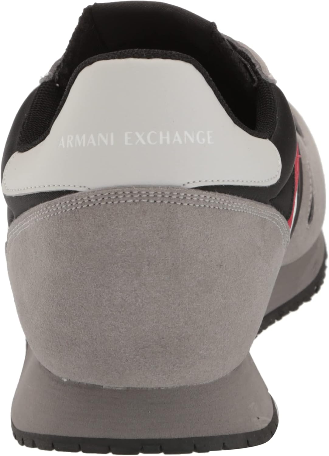 Мужские кроссовки AX Armani Exchange из текстурированной замши и сетки с логотипом, черный — фото 3