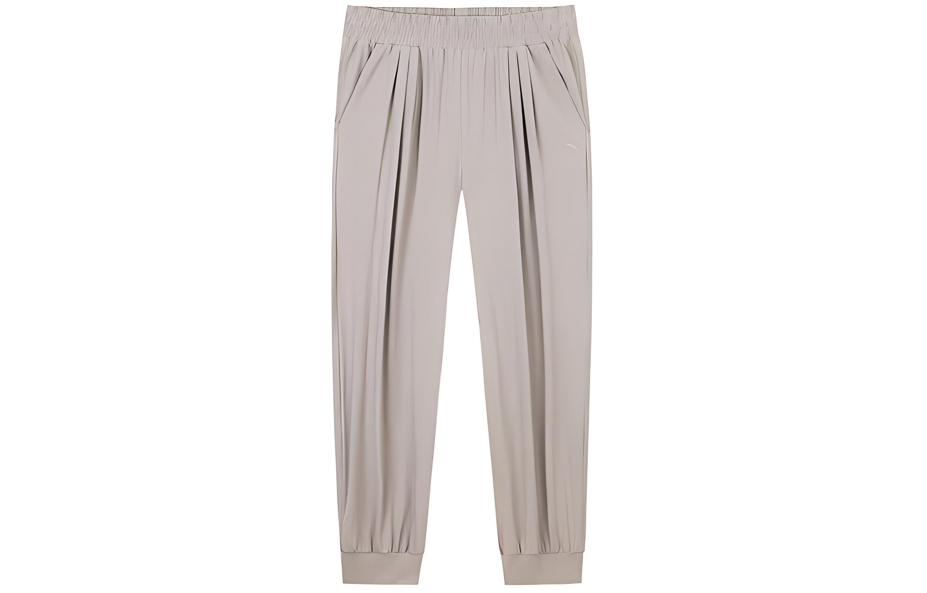 

Трикотажные спортивные брюки Anta Variety Training Collection, женские, льняные, серые, Linen Gray