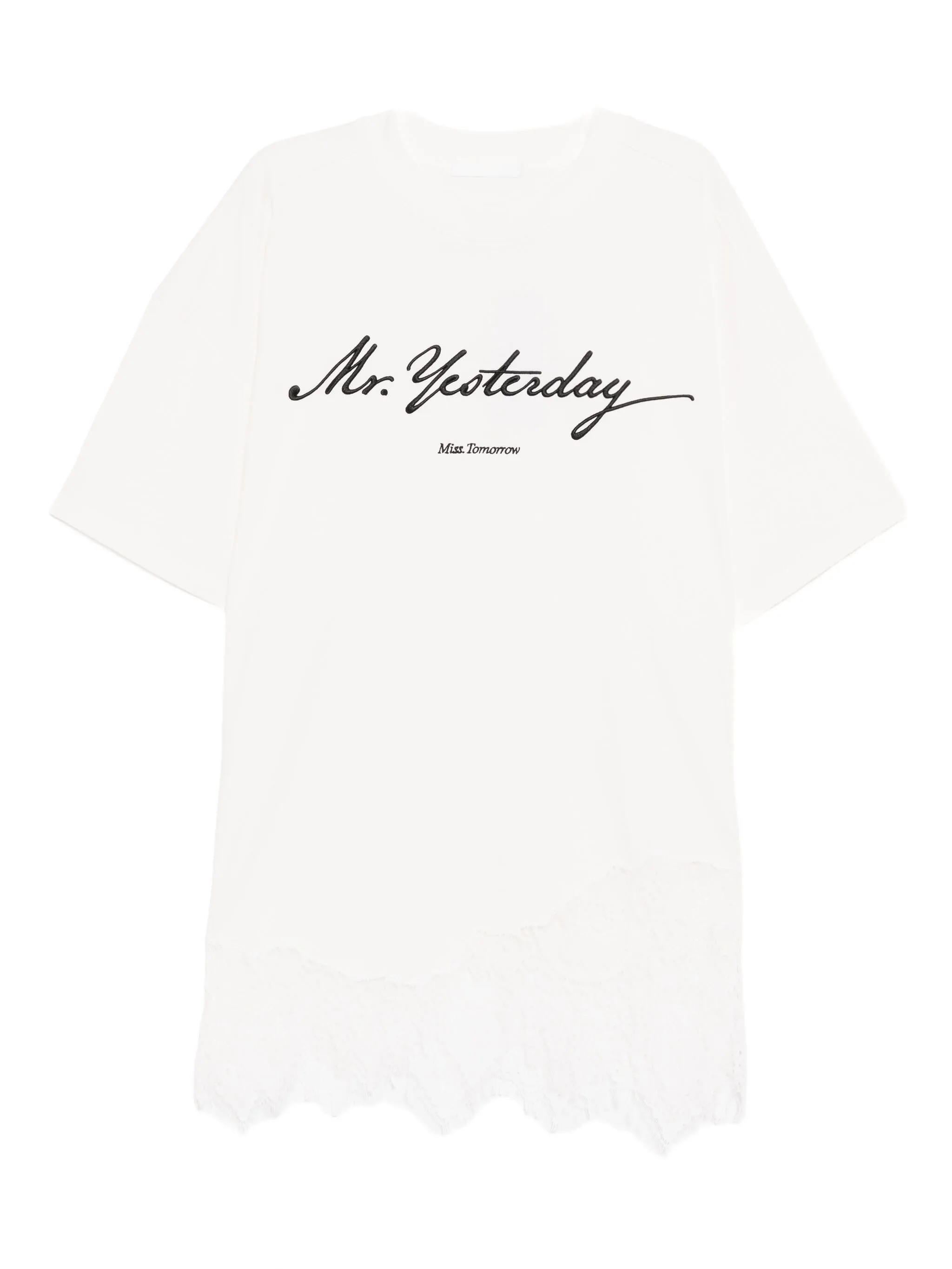 

Футболка с вышитой надписью Ych, белый