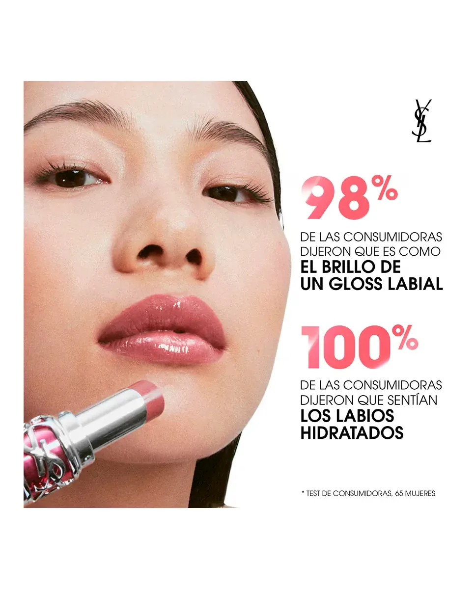Увлажняющий блеск для губ Loveshine Candy Glaze Yves Saint Laurent, Strawberry Cloud — фото 4