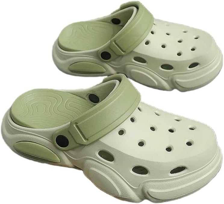 

Летние мужские сандалии с толстой подошвой, нескользящие, дышащие, закрытые носки, повседневная обувь для пляжа Dmmwcx, зеленый