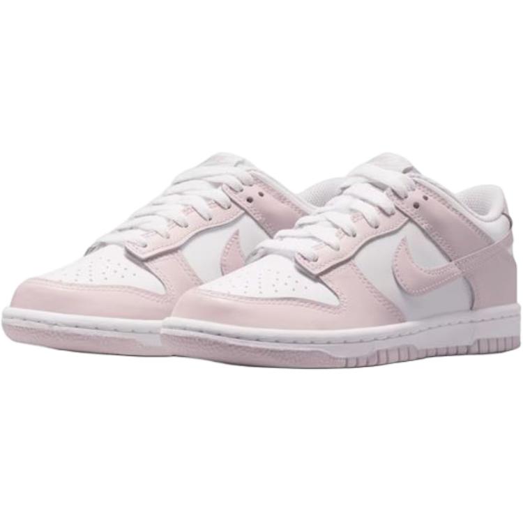 Nike Кроссовки Dunk Low top Kids' Skateboarding Shoes White Light Purple Teenagers — фото 4