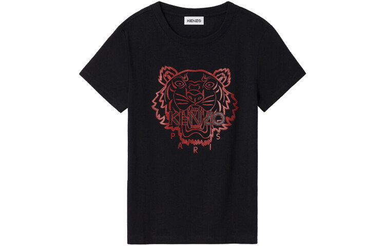 

Футболка женская Kenzo, черный / бордовый