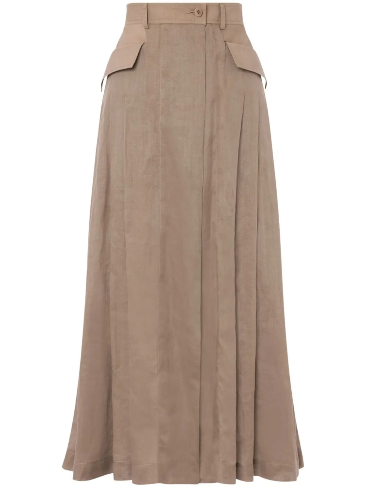 

Alberta Ferretti юбка миди со складками, нейтральный