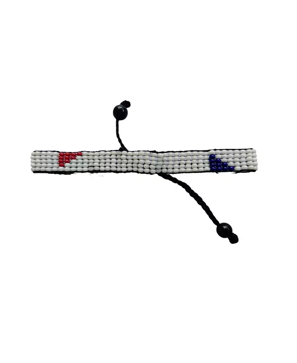 

Браслет из бисера - красный, белый и синий Sawa Sawa, white