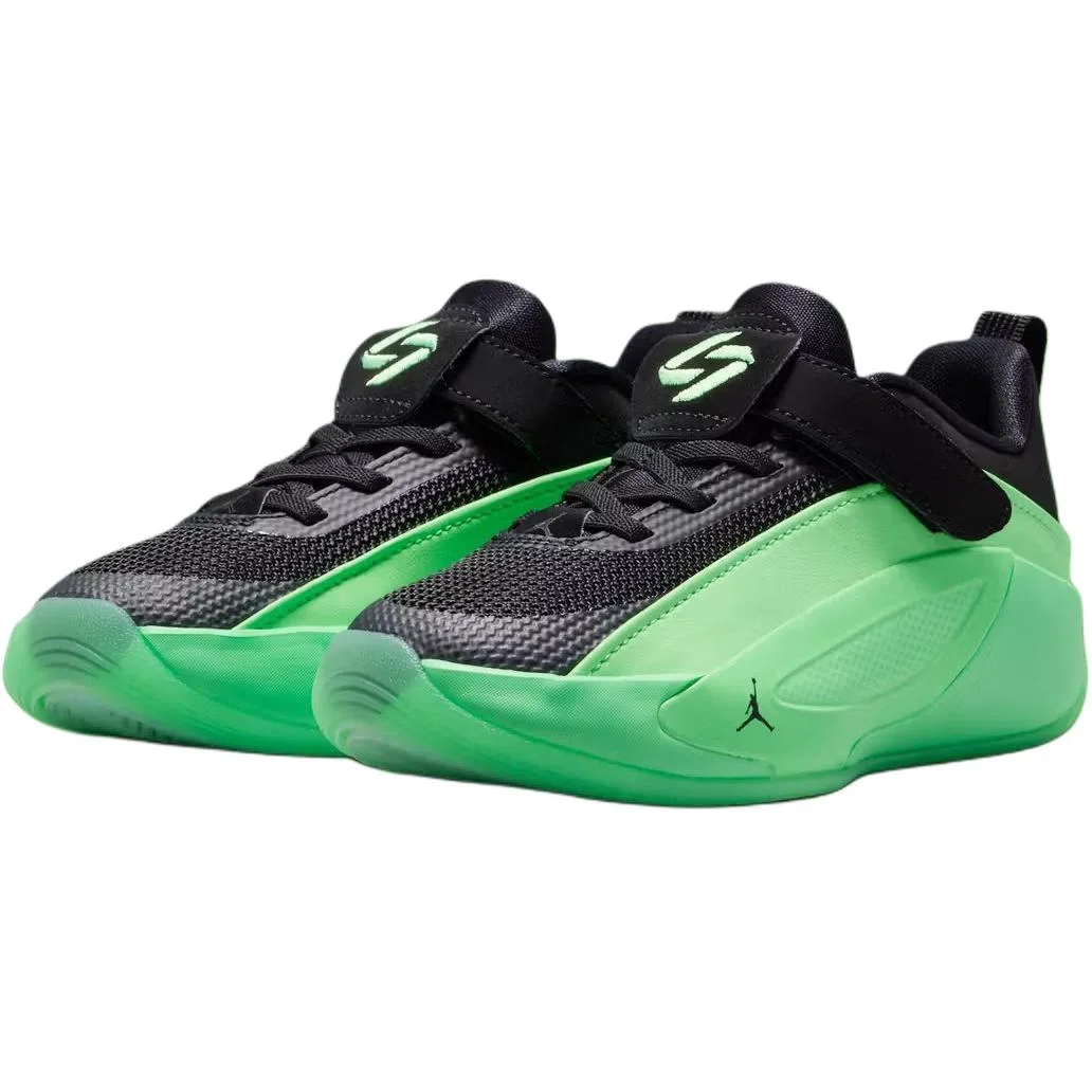 Jordan Детские баскетбольные кроссовки LUKA 5 Low top черно-зеленые для детей 3-7 лет — фото 3