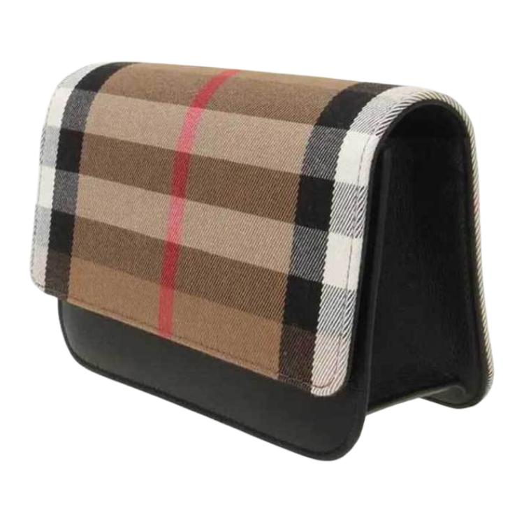 Женская сумка Burberry из замши и кожи, черная — фото 2