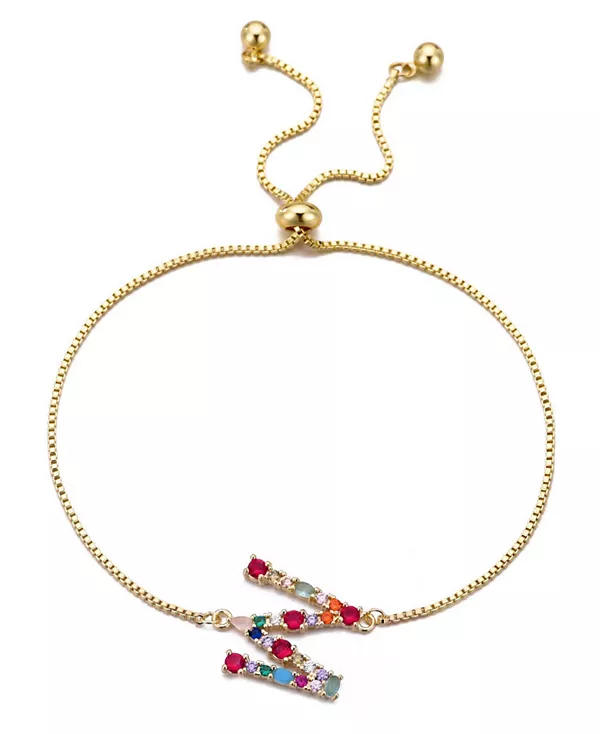 

Браслет-Боло с разноцветными золотыми камнями Adornia, multi-w