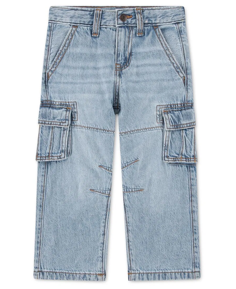Детские джинсы-карго свободного кроя для мальчиков 2T-5T Abercrombie Kids, синий