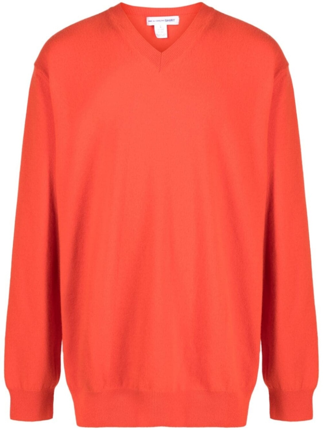

Comme Des Garçons Shirt шерстяной джемпер с V-образным вырезом, оранжевый