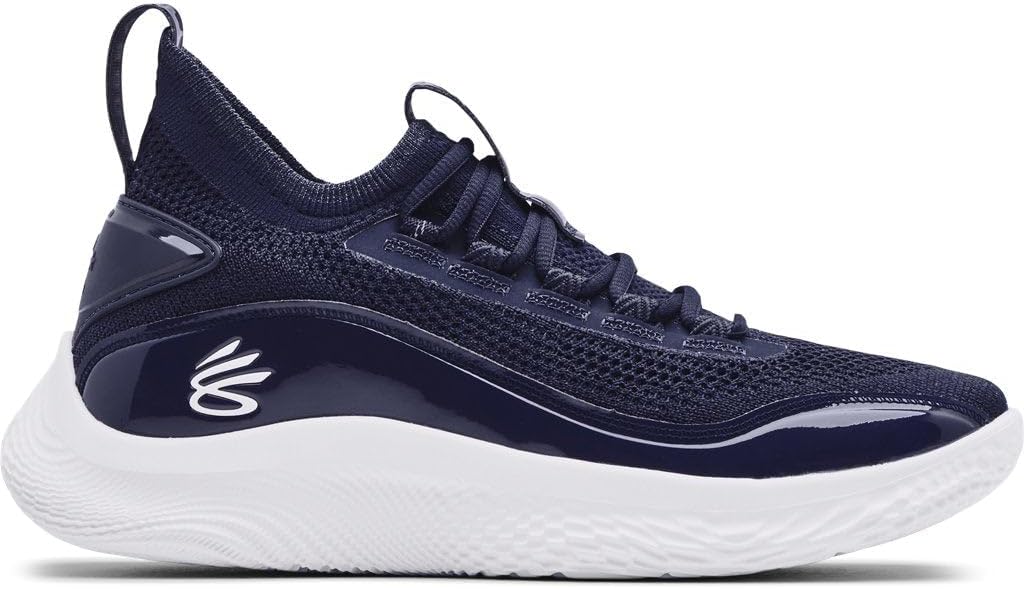 Мужские баскетбольные кроссовки Under Armour Curry 8, темно-синий/белый — фото 2