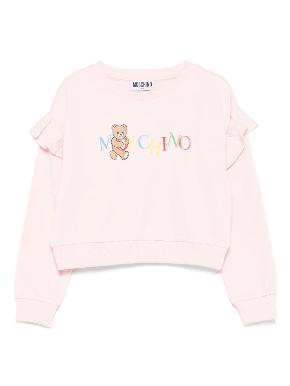 

Толстовка с оборками Moschino Kids, розовый