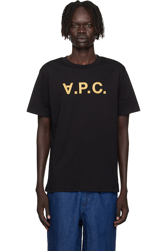 

A.P.C. Черная стандартная футболка Grand 'VPC'