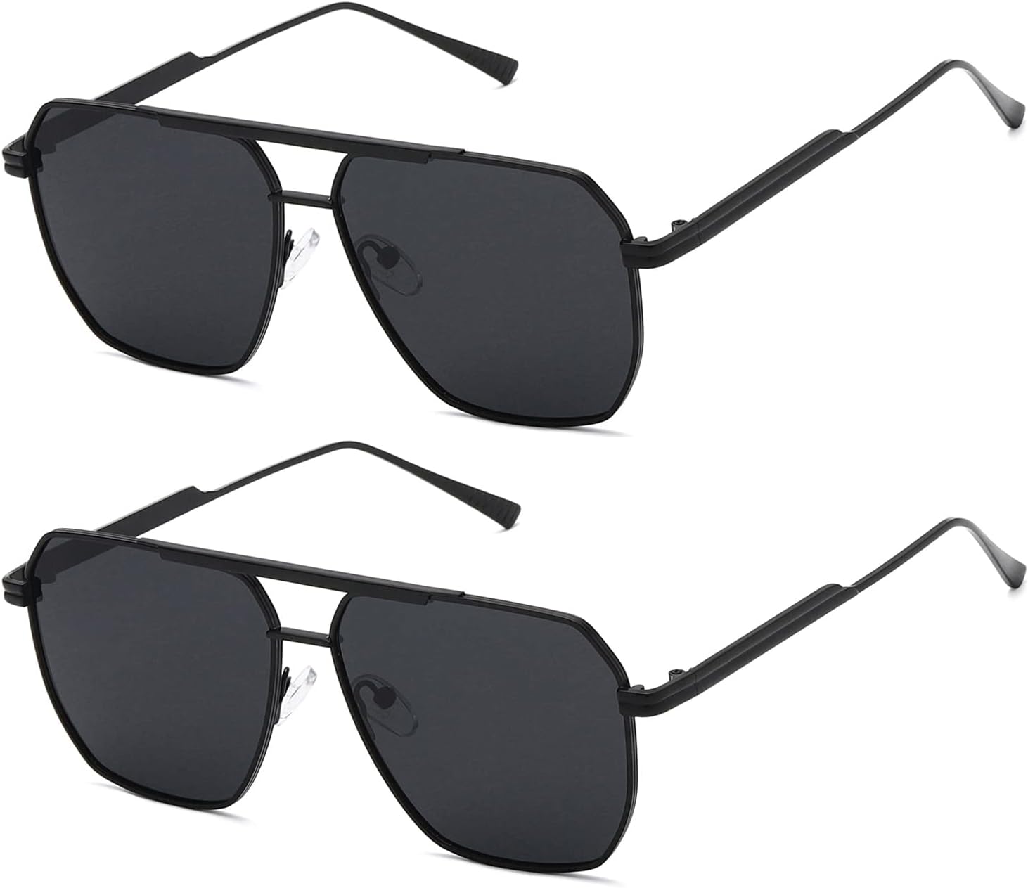 

Солнцезащитные очки Kimorn с поляризацией, женские и мужские, ретро, ​​большие, квадратные, винтажные, классические, большие, металлические, модель K1221, Black Grey&black Grey