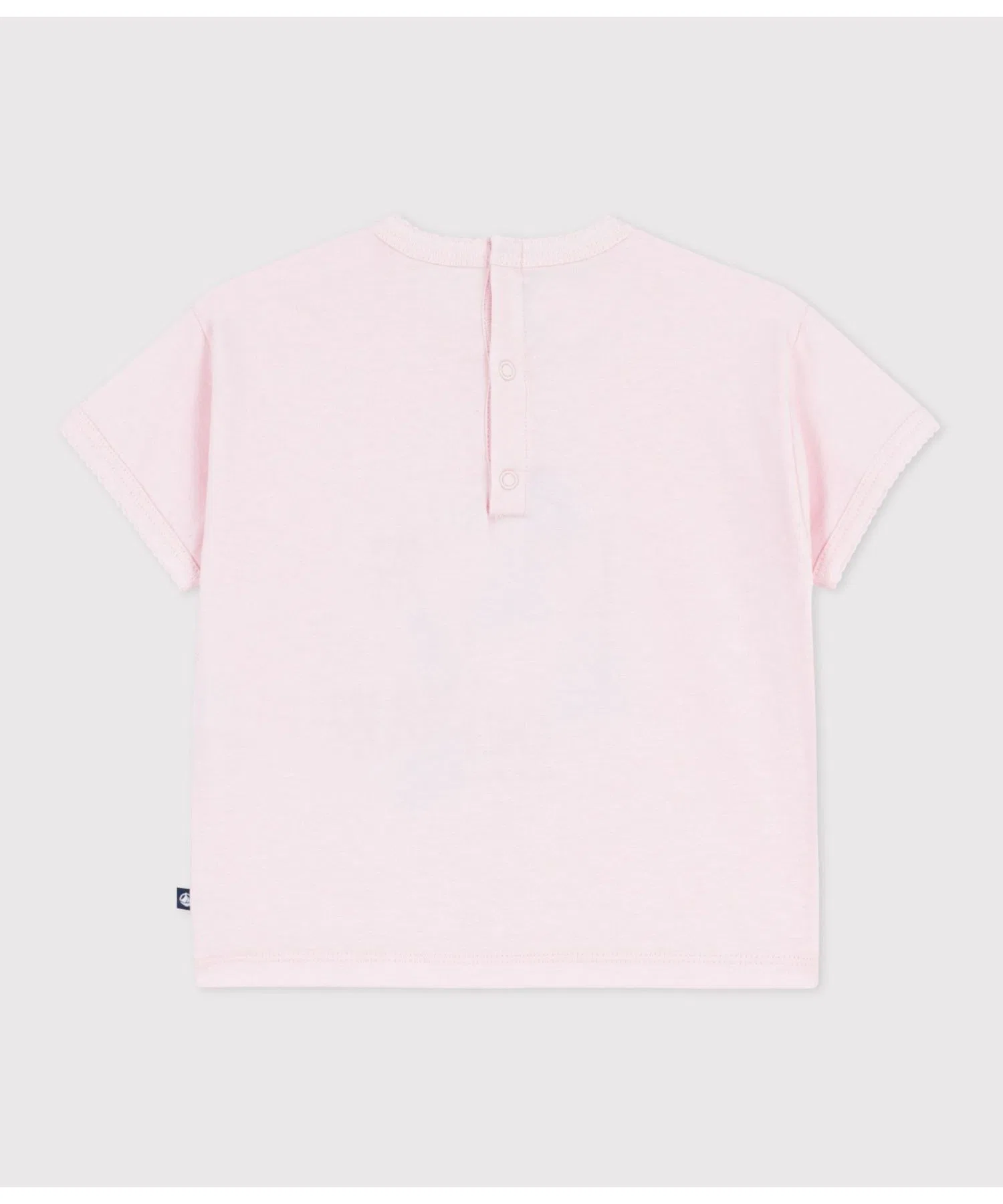 Детская футболка с принтом Petit Bateau розовая — фото 3