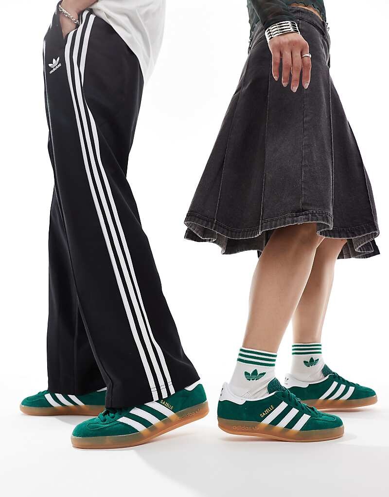 Зеленые кроссовки для занятий в помещении adidas Originals Gazelle