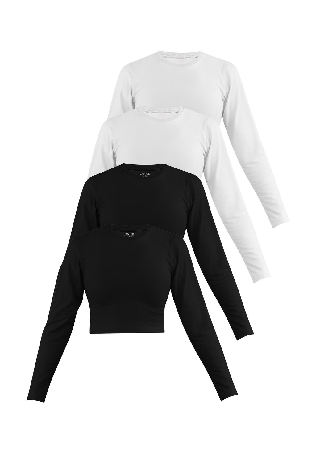 

Топ с длинными рукавами 4 PACK CROP Normani, черный