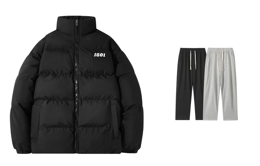 

IGOI Пуховик Unisex, Black (Comes with Random Branded Pants)