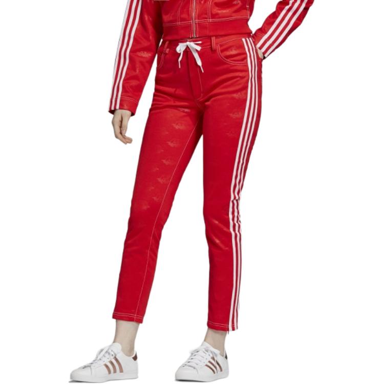 X FIORUCCI Брюки повседневные женские красные Adidas Originals — фото 4