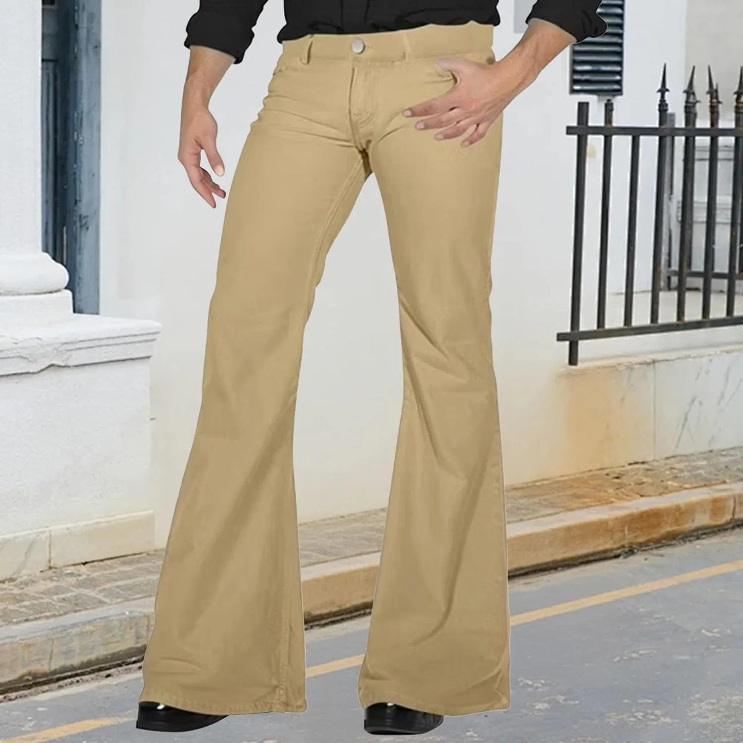 Джинсы клеш Vintage Disco, Khaki — фото 3