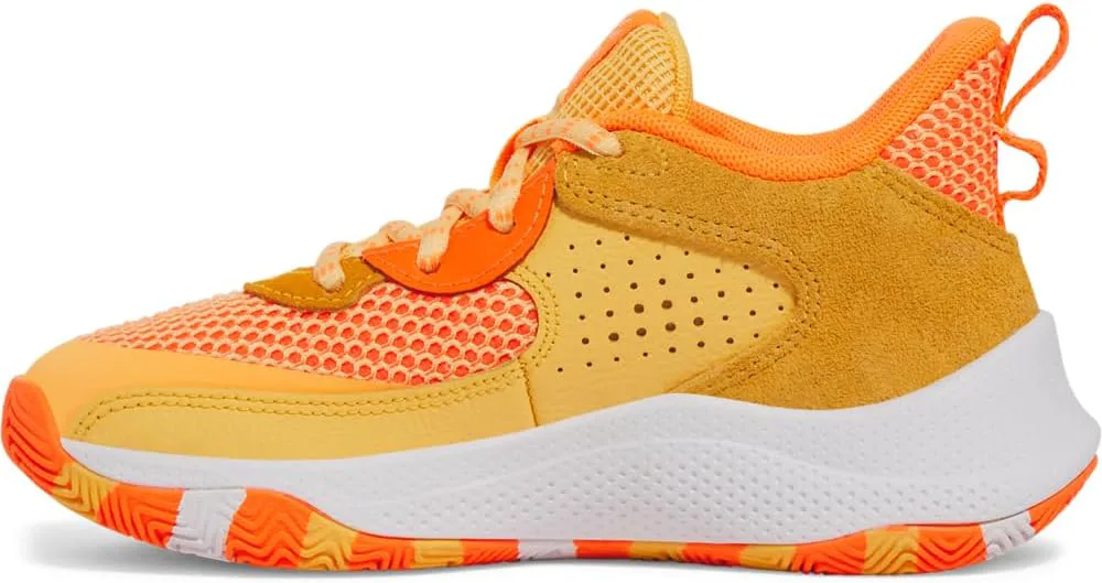 Under Armour Unisex-Child Pre School Curry 3z 24 Suede, оранжевый/белый