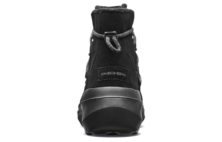 Женские ботинки Skechers зимние на кулиске, черный — фото 4