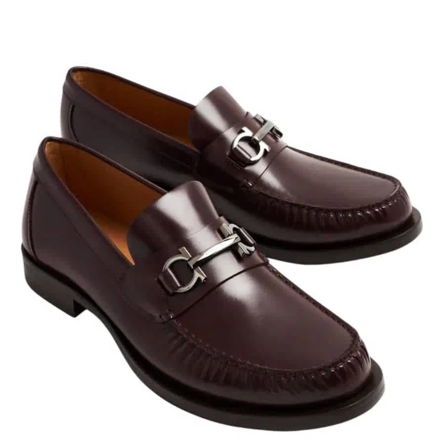 Лоферы Ferragamo Fort Gancini Horsebit Salvatore Ferragamo, фиолетовый — фото 2