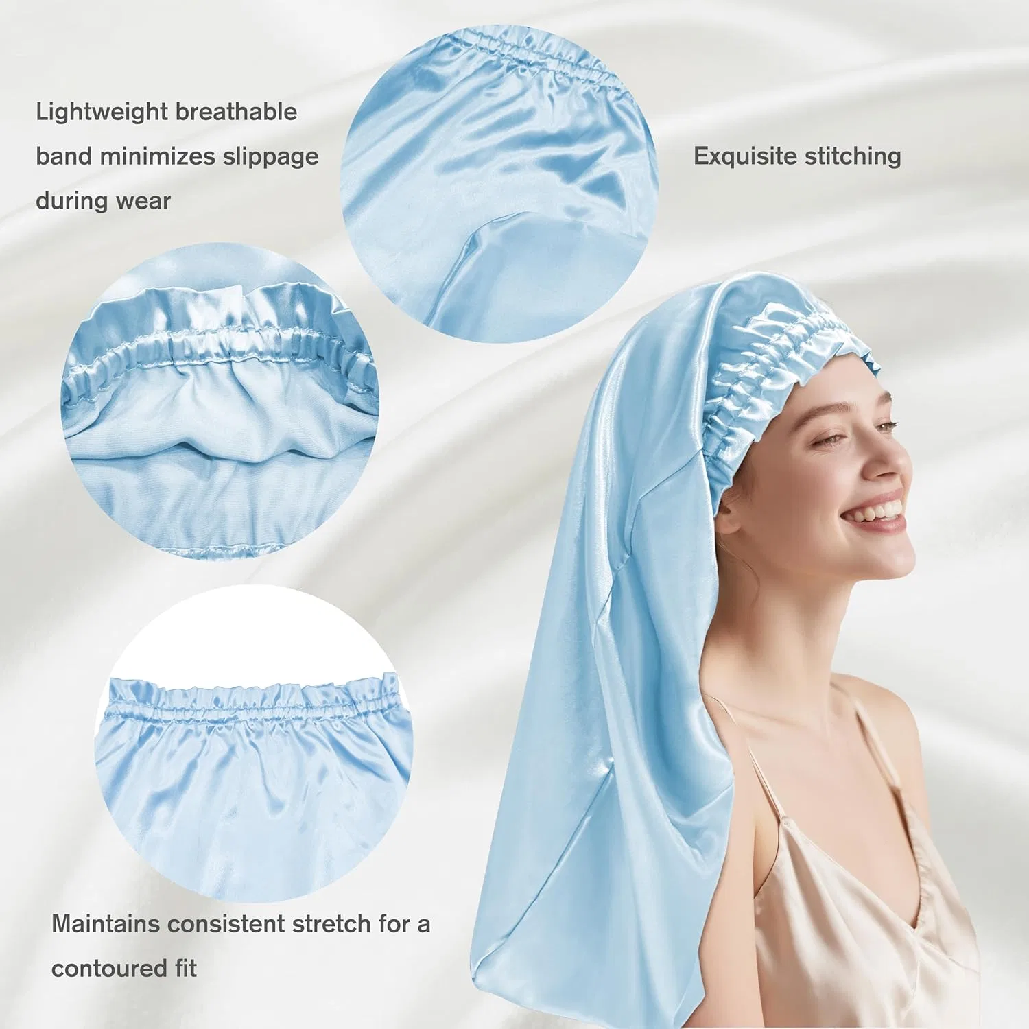 Шелковая шапочка для сна «Silk Bonnet» от townssilk Townssilk — фото 3