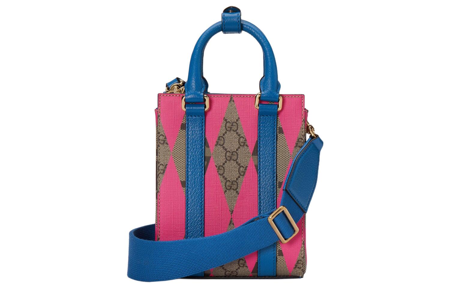 Сумка-шоппер из холста с кожаными деталями мини мужская GUCCI — фото 2