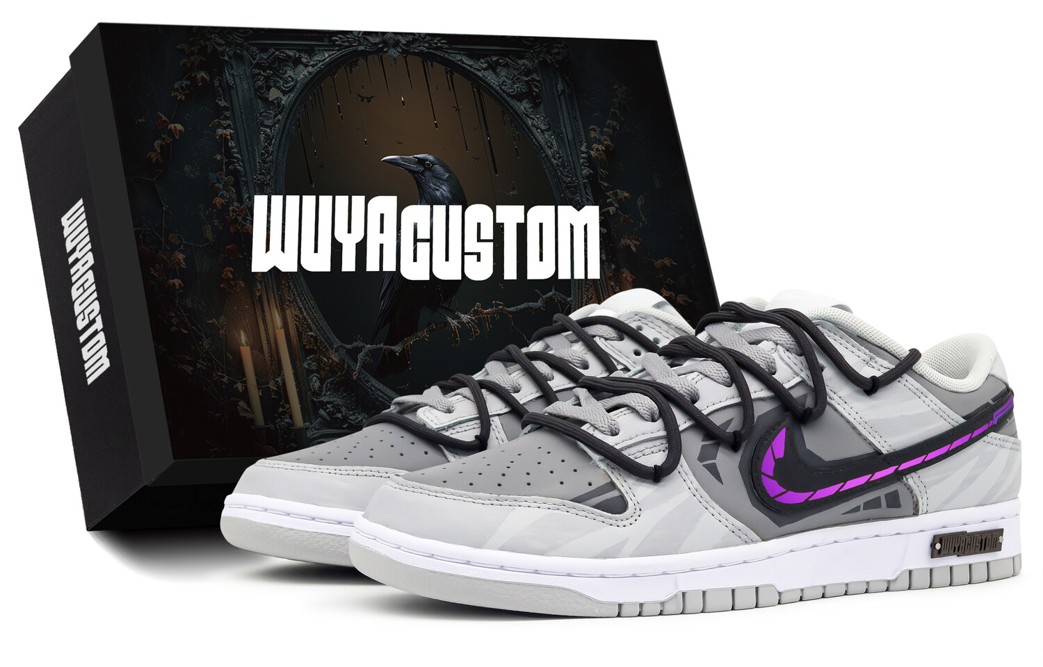 

Кроссовки Nike Dunk Skateboarding Shoes Unisex Low-top Gray/Purple, фиолетовый